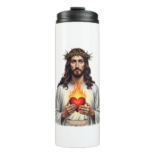 Sacred Heart Jesus Vintage Engraving Faith Shirt ( Thermal Tumbler