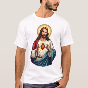 Sacred Heart Jesus Vintage Engraving Tee 2