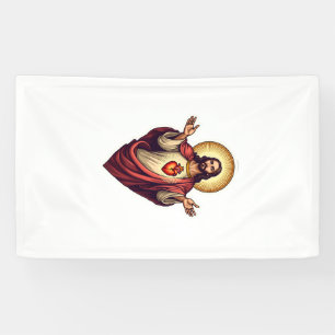 Sacred Heart Jesus Vintage Engraving Tee 2 Banner