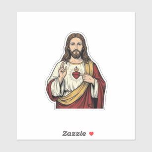 Sacred Heart Jesus Vintage Engraving Vector Art_1