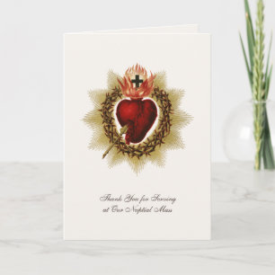 Sacred Heart Jesus Wedding Altar Server Card