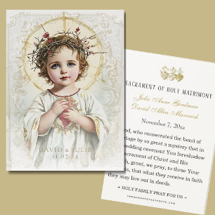 Sacred Heart Jesus Wedding Prayer Card