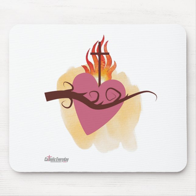Sacred Heart Mouse Pad by Catholic Everyday (Front)