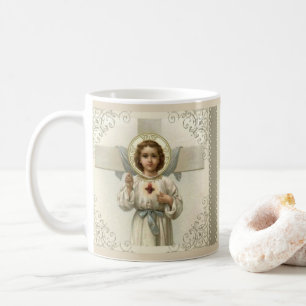 Sacred Heart of Child Jesus with Cross Coffee Mug