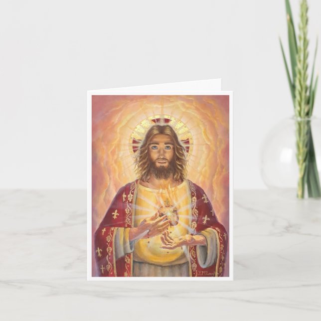 Sacred Heart of Jesus, Art, Notecard (Front)