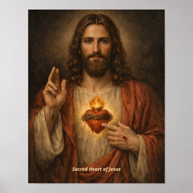 Sacred Heart of Jesus Art Print (Front)