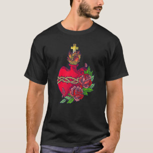 Sacred Heart Of Jesus Catholic Traditional Latin M T-Shirt