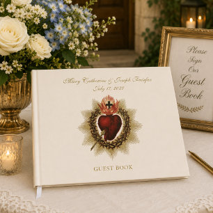 Sacred Heart of Jesus Catholic Wedding Guest Book