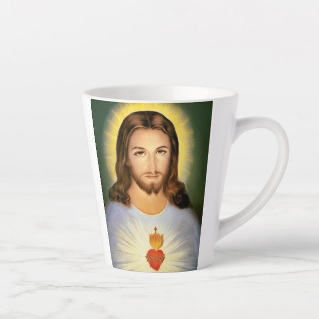 Sacred Heart of Jesus Customisable Latte Mug (Right)