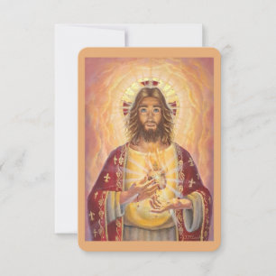 Sacred Heart of Jesus Devotional Art Prayer Card