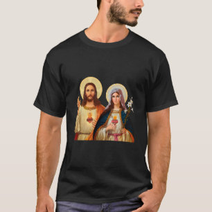 Sacred Heart Of Jesus Immaculate Heart Of Mary (Tw T-Shirt