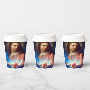 Sacred Heart of Jesus Paper Cups