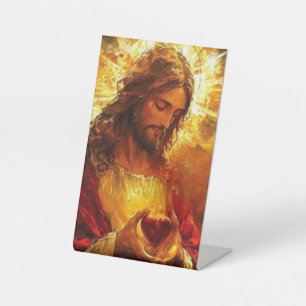 Sacred Heart of Jesus Pedestal Sign