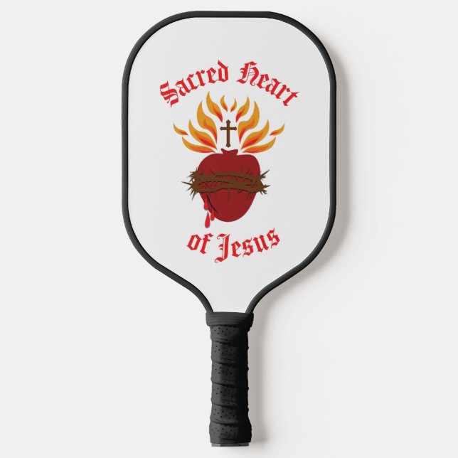 Sacred Heart of Jesus Pickleball Paddle (Front)