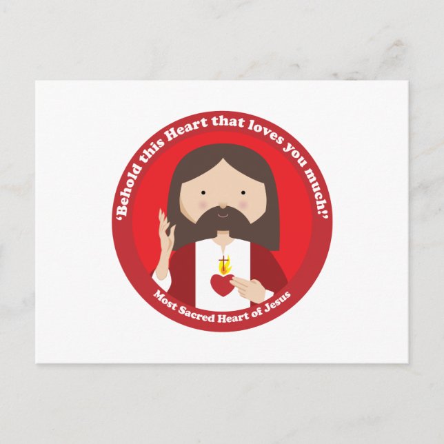 Sacred Heart of Jesus Postcard (Front)