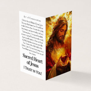 Sacred Heart of Jesus Prayer Card