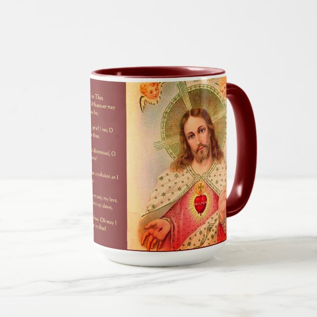 Sacred Heart of Jesus Prayer Mug (Front Right)