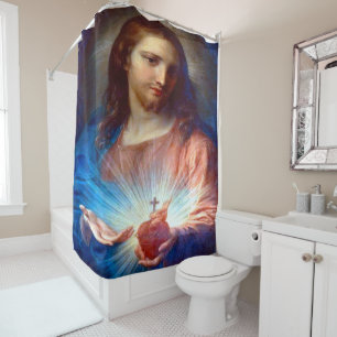 Sacred Heart of Jesus Shower Curtain