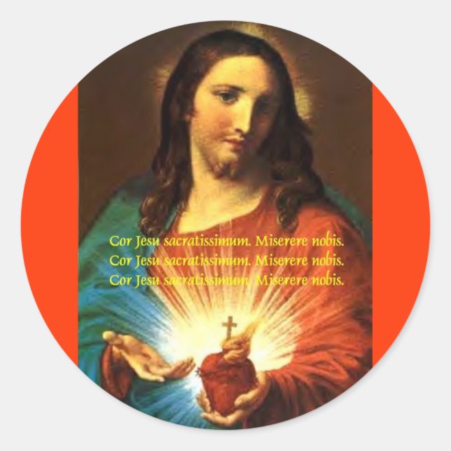 SACRED HEART OF JESUS STICKER CORJESU (Front)