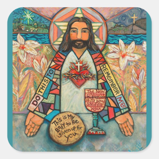 Sacred Heart of Jesus Stickers (Front)