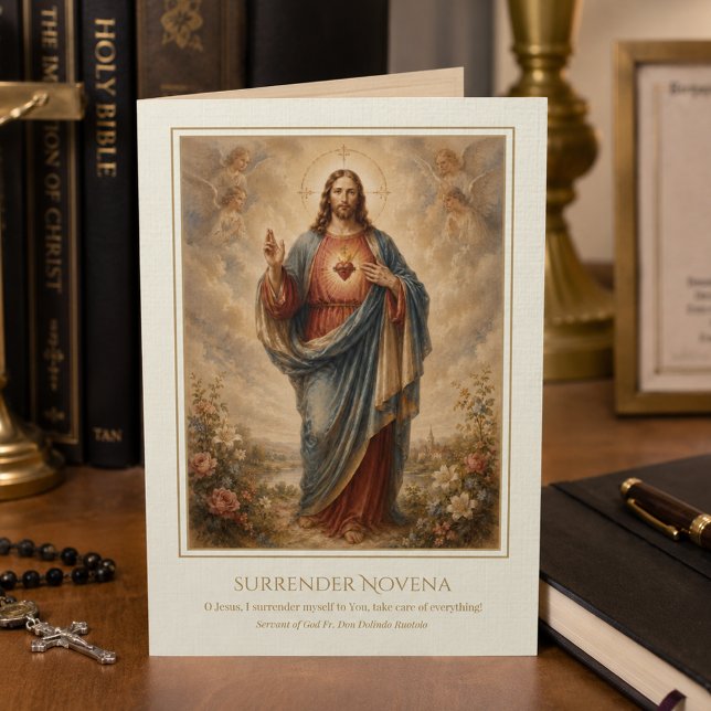 Sacred Heart of Jesus Surrender Novena Prayer Tri-Fold Card (Creator Uploaded)