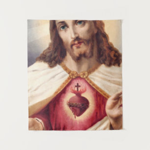 Sacred Heart Of Jesus Tapestry