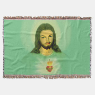 Sacred Heart of Jesus Throw Blanket