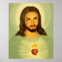 Sacred Heart of Jesus Tradional green tone