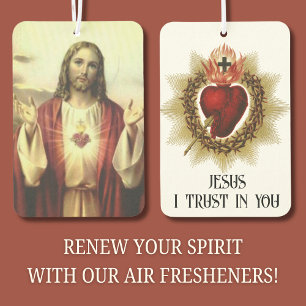 Sacred Heart of Jesus Traditional Catholic Car Air Freshener