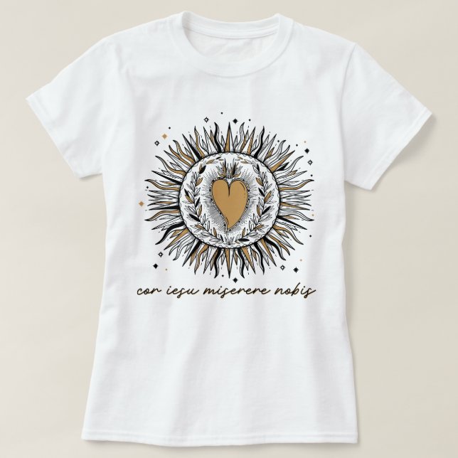 Sacred Heart of Jesus Traditional Catholic T-Shirt (Design Front)