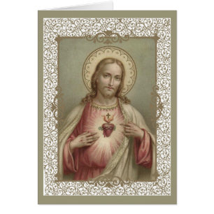 Sacred Heart of Jesus with decorative border
