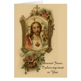 Sacred Heart of Jesus with lamb