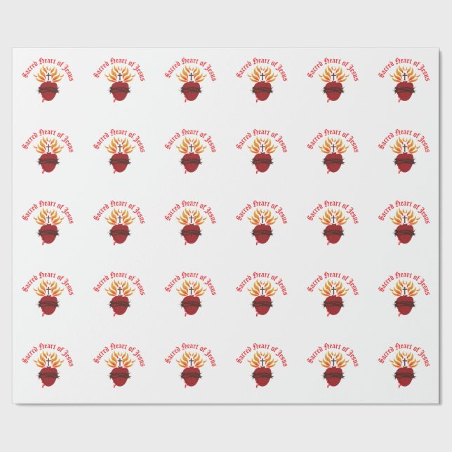 Sacred Heart of Jesus Wrapping Paper (Seam)