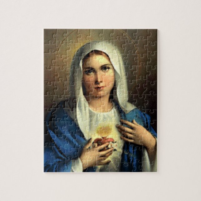 SACRED HEART OF MARY 09 CUSTOMIZABLE PRODUCTS JIGSAW PUZZLE (Vertical)