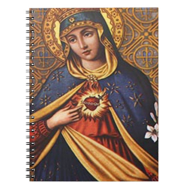 SACRED HEART OF MARY 25 CUSTOMIZABLE PRODUCTS SPIRAL NOTEBOOK (Front)