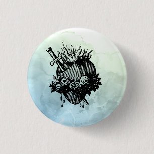 Sacred Heart Of Mary  3 Cm Round Badge