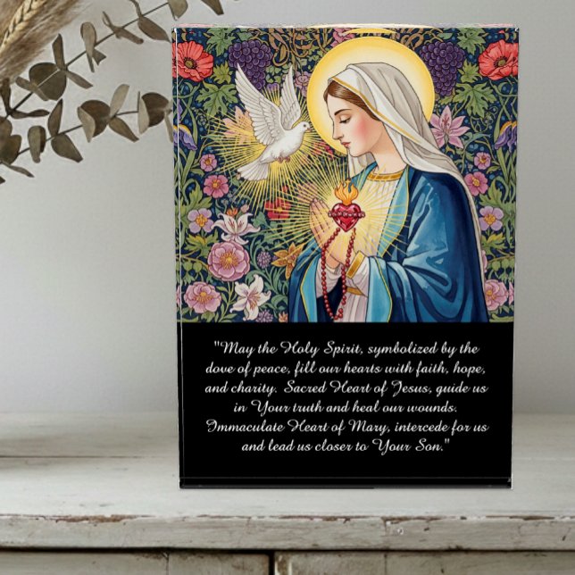Sacred Heart of Mary, Immaculate Heart Devotion Photo Block (Mary Sacred Heart, Devotion Prayer / Photo Block)