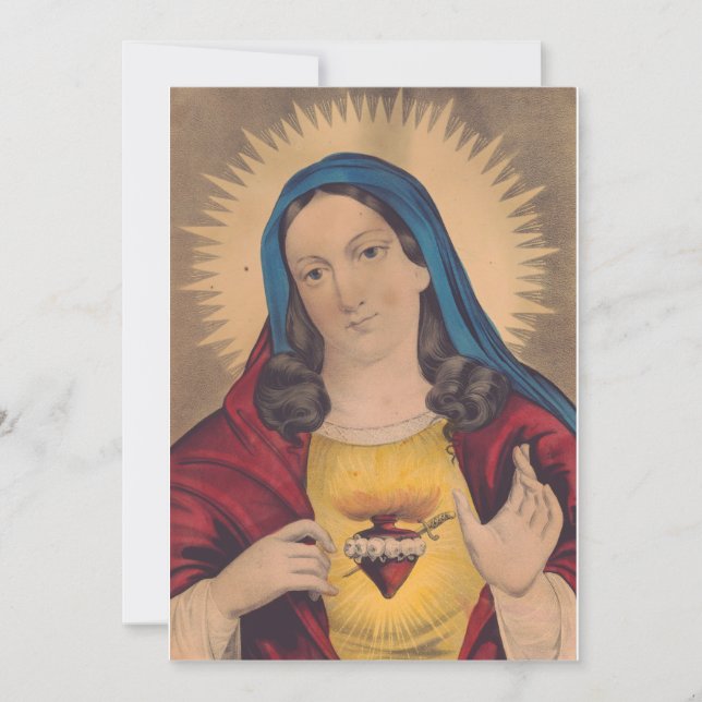 Sacred Heart of Mary Invitation (Front)