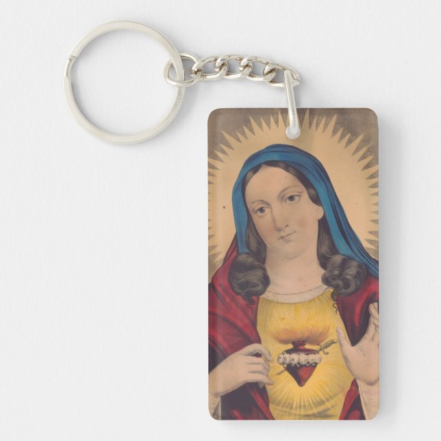 Sacred Heart of Mary Key Ring (Front)