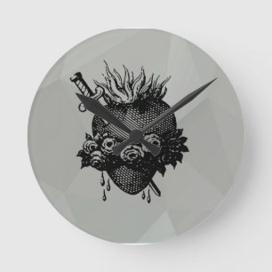 Sacred Heart Of Mary  Round Clock