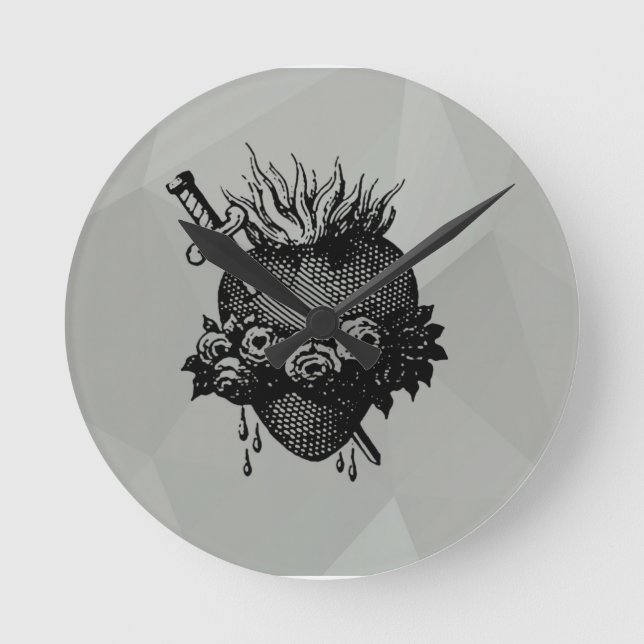 Sacred Heart Of Mary  Round Clock (Front)
