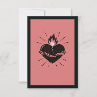 Sacred Heart Reimagined – Minimal Symbolic Art