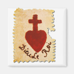 Sacred Heart Vendée Dieu, le Roi Catholic Magnet