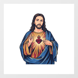 Sacred Heart Vintage Engraving Religious Vector De