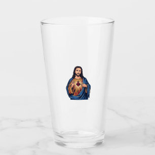 Sacred Heart Vintage Engraving Religious Vector De Glass