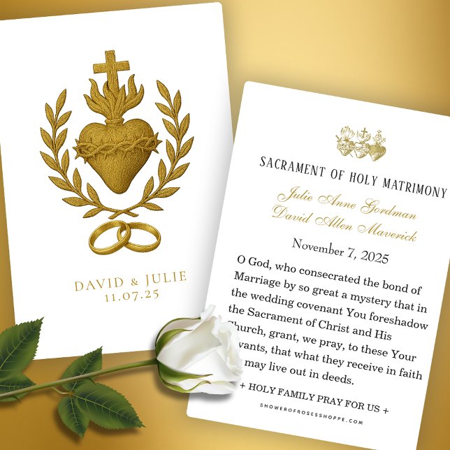 Sacred Heart & Wedding Bands Keepsake (Creator Uploaded)