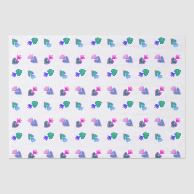 Sacred Heart White Decoupage Craft  Tissue Paper (Front)