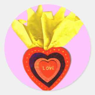 Sacred Heart with Pink Classic Round Sticker
