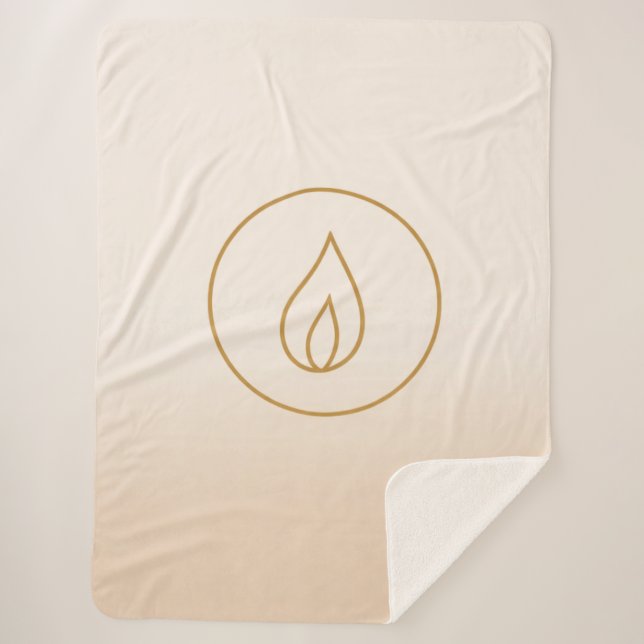 Sacred Hearth Flame Sherpa Blanket (Front)