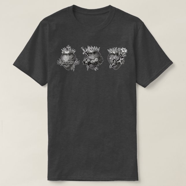 Sacred Hearts of the Holy Family 1  T-Shirt (Design Front)